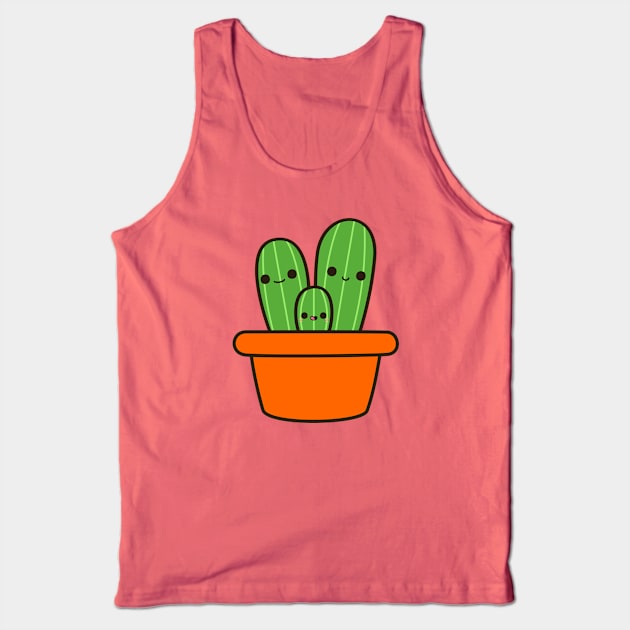 Cute cactus in orange pot Tank Top by peppermintpopuk